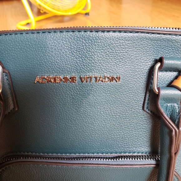 Adrienne Vittadini Dome Satchel with Dangle - Teal - Bay Collection - Picture 2 of 7